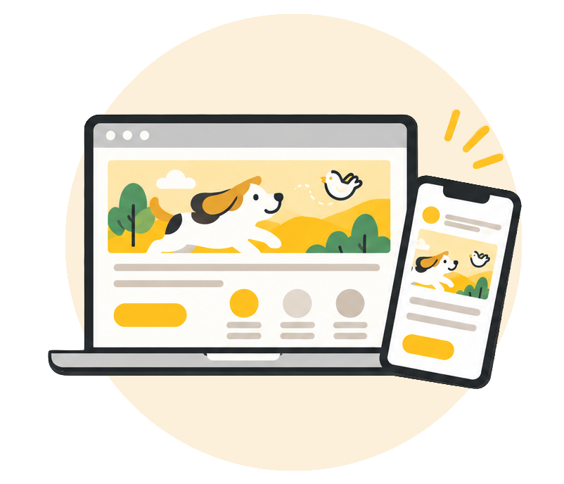 Webサイト・サービス紹介のイラスト