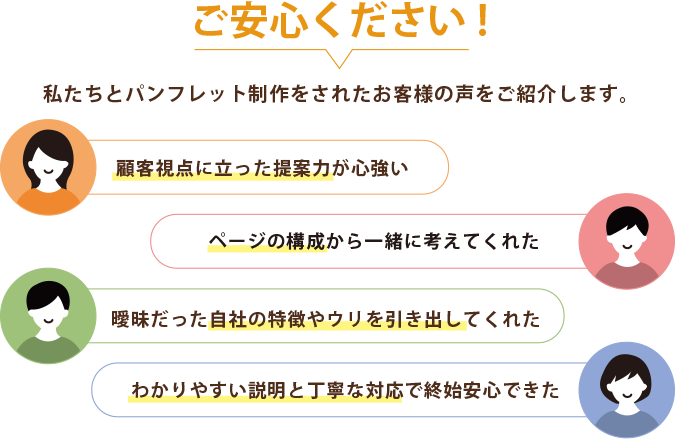 パンフレットデザイン・ポスター印刷のお客様の声