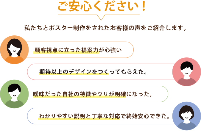 ポスターデザイン・ポスター印刷のお客様の声