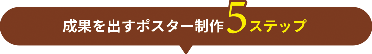 成果を出すポスター制作5ステップ