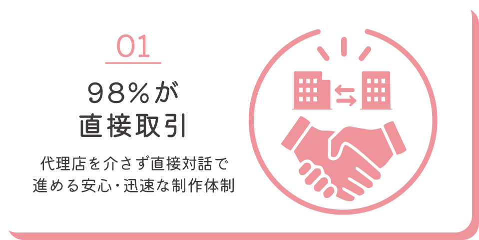 98%が直接取引